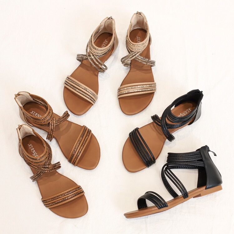 Giày sandal chiến binh Boho quấn dây cổ chân(N19)