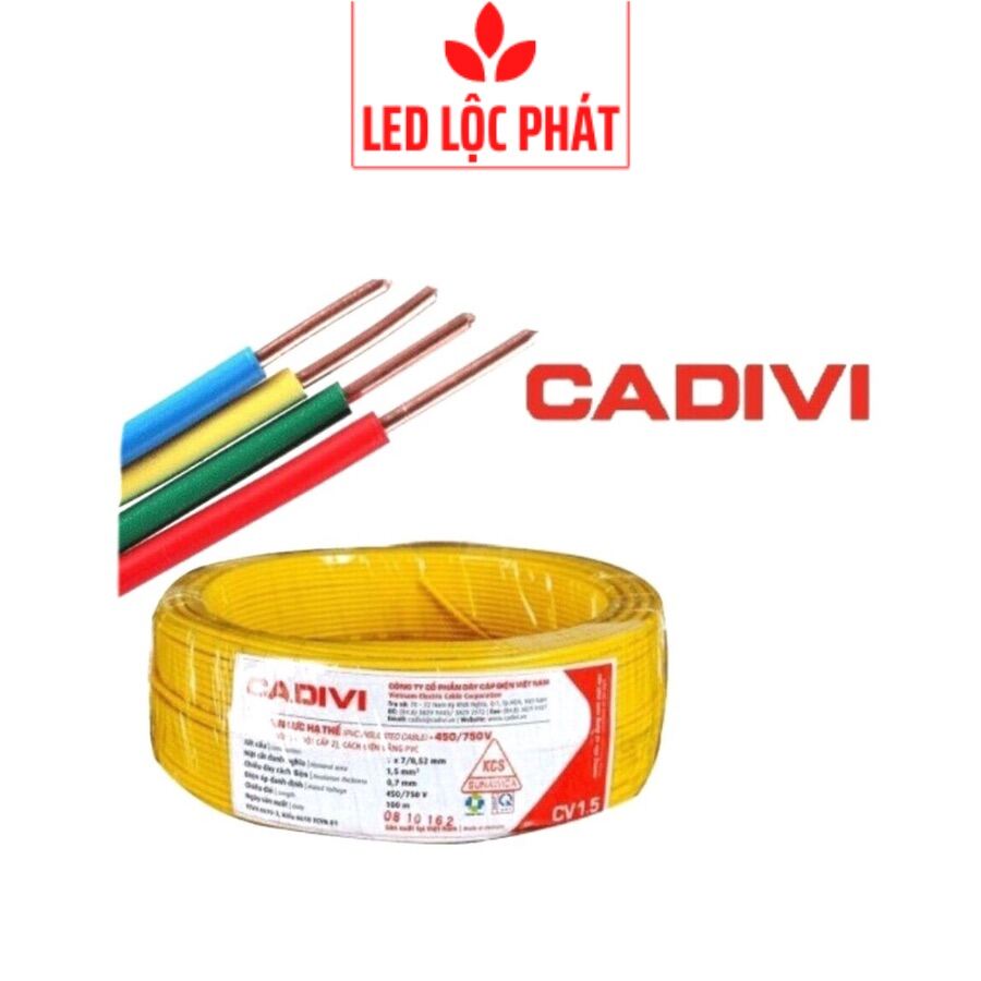 Dây điện cadivi 1.5, dây cáp điện đơn đôi cadivi 2.5 4.0 6.