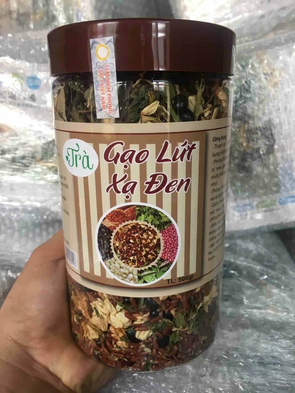 Trà gạo lứt xạ đen.