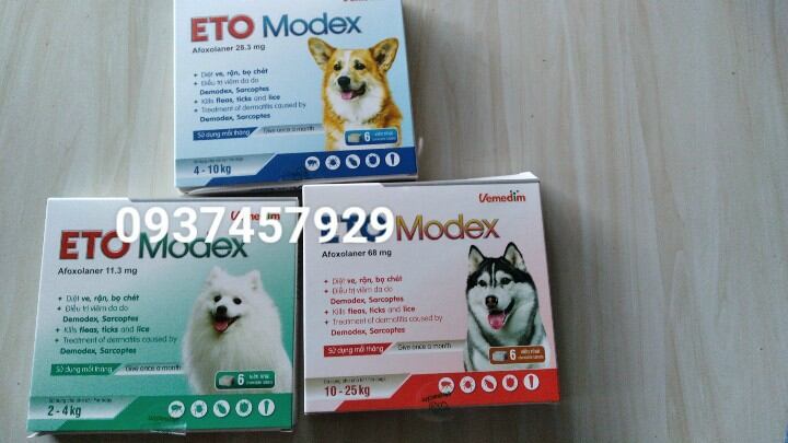  thuốc trị ve chó bọ chét viêm da ký sinh trùng   1 viên lẻ   