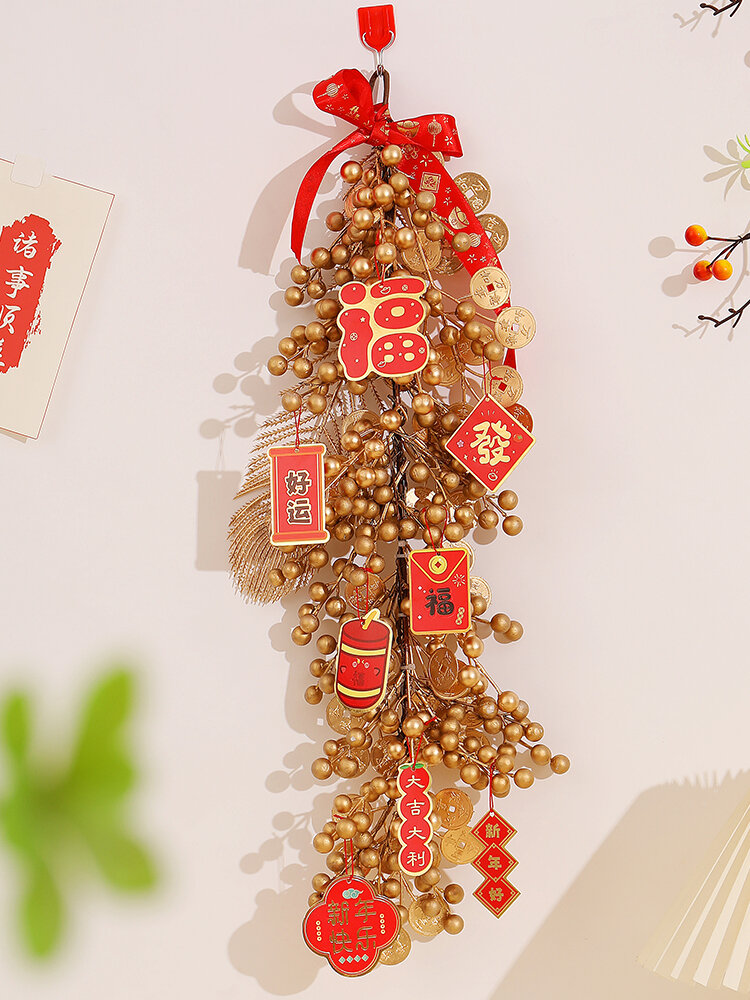 Đồ treo trang trí đón tết năm mới 2024 đồ treo trang trí cây hạnh phúc vòng hoa vui mừng tết nguyên đán đồ dùng trang trí trong nhà