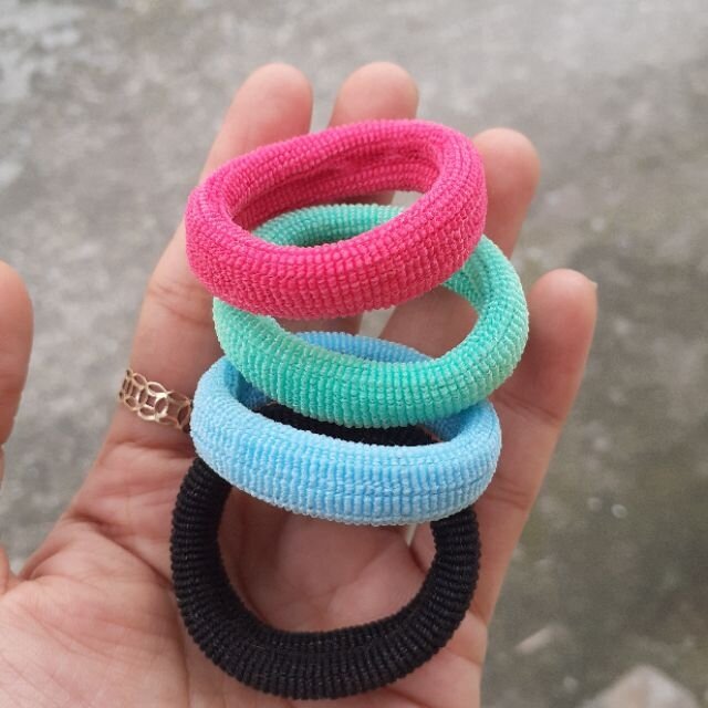 Túi 48 thun cột tóc cở nhỏ (bản 1cm,rộng 4cm)