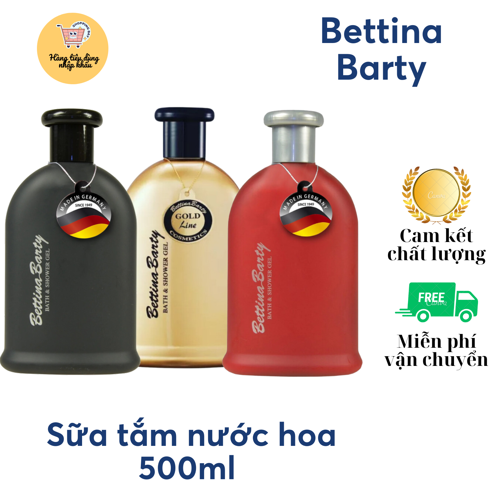 Sữa Tắm Nước Hoa Bettina Barty Lưu Hương Thơm Lâu
