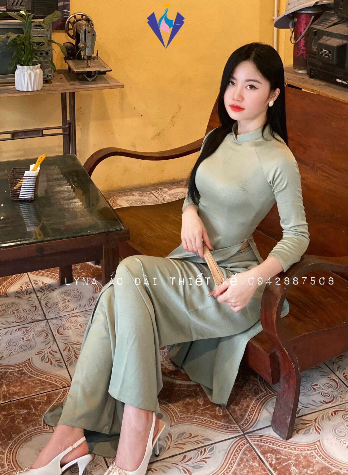 Áo dài đẹp, áo dài xinh màu nhẹ nhàng, tôn da, tôn dáng