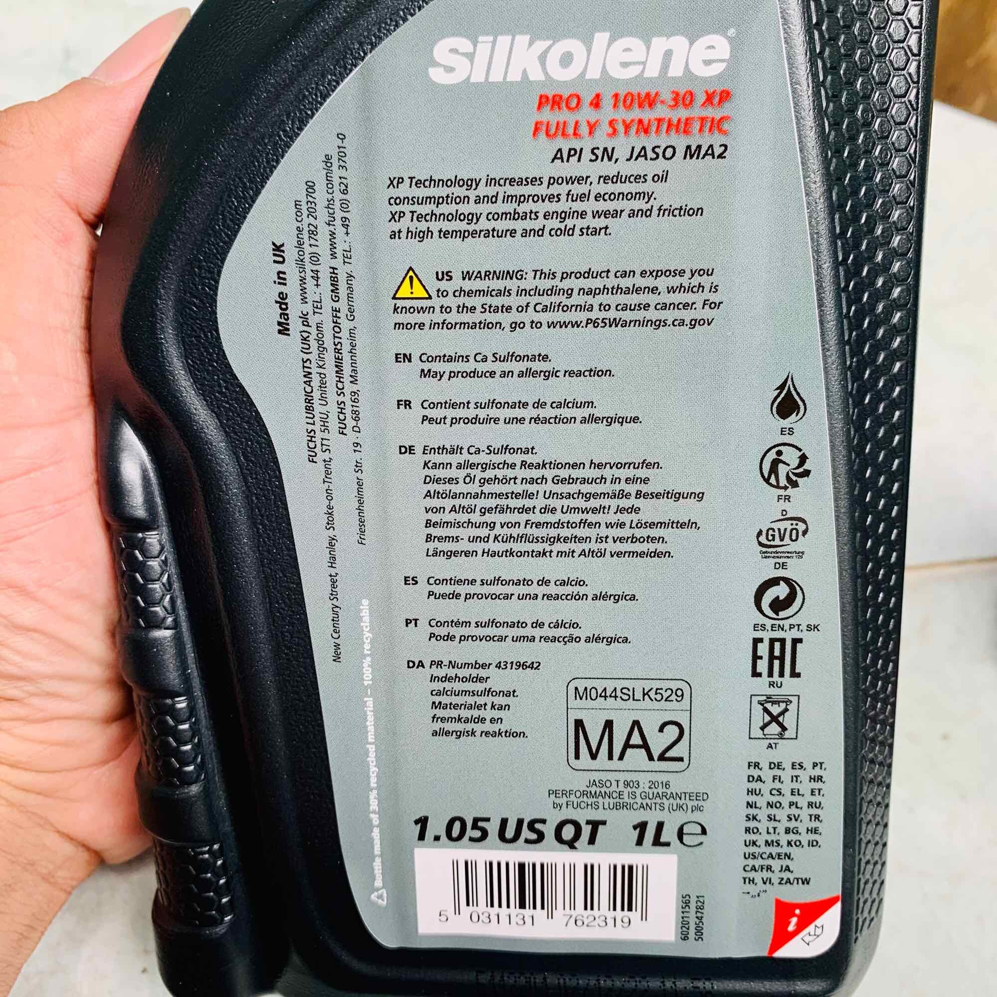 [XẢ HÀNG] Fuchs Silkolene Pro 4 10W-30 Nhớt Cao Cấp Xe Số - Tay Côn MADE IN UK