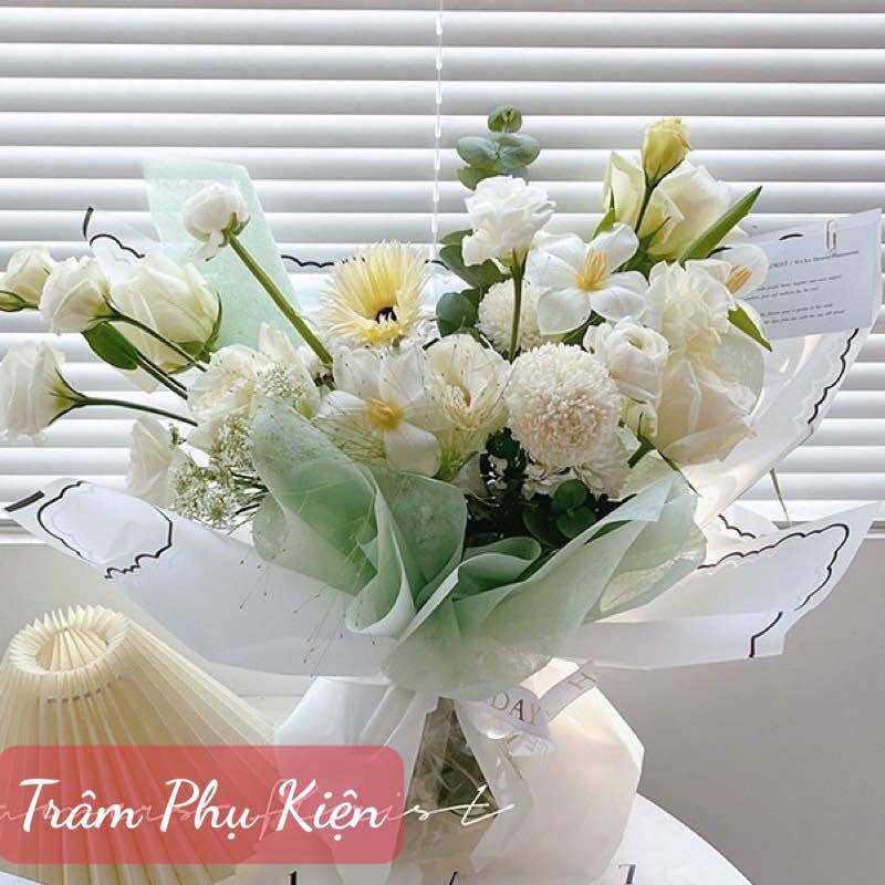 Giấy bóng mờ viền ren gói hoa (Tập 20tờ)