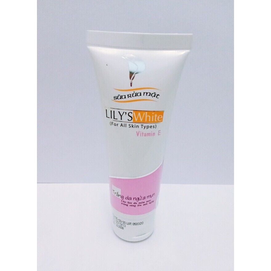 SỮA RỬA MẶT LILY WHITE TRẮNG DA NGỪA MỤN 50g