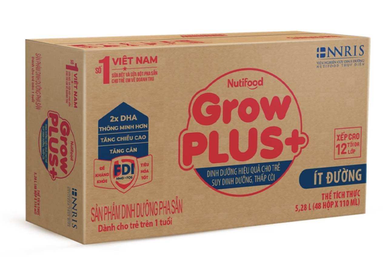 [Ít Đường]Sữa Pha Sẵn Growplus Nutifood 110ml/180ml