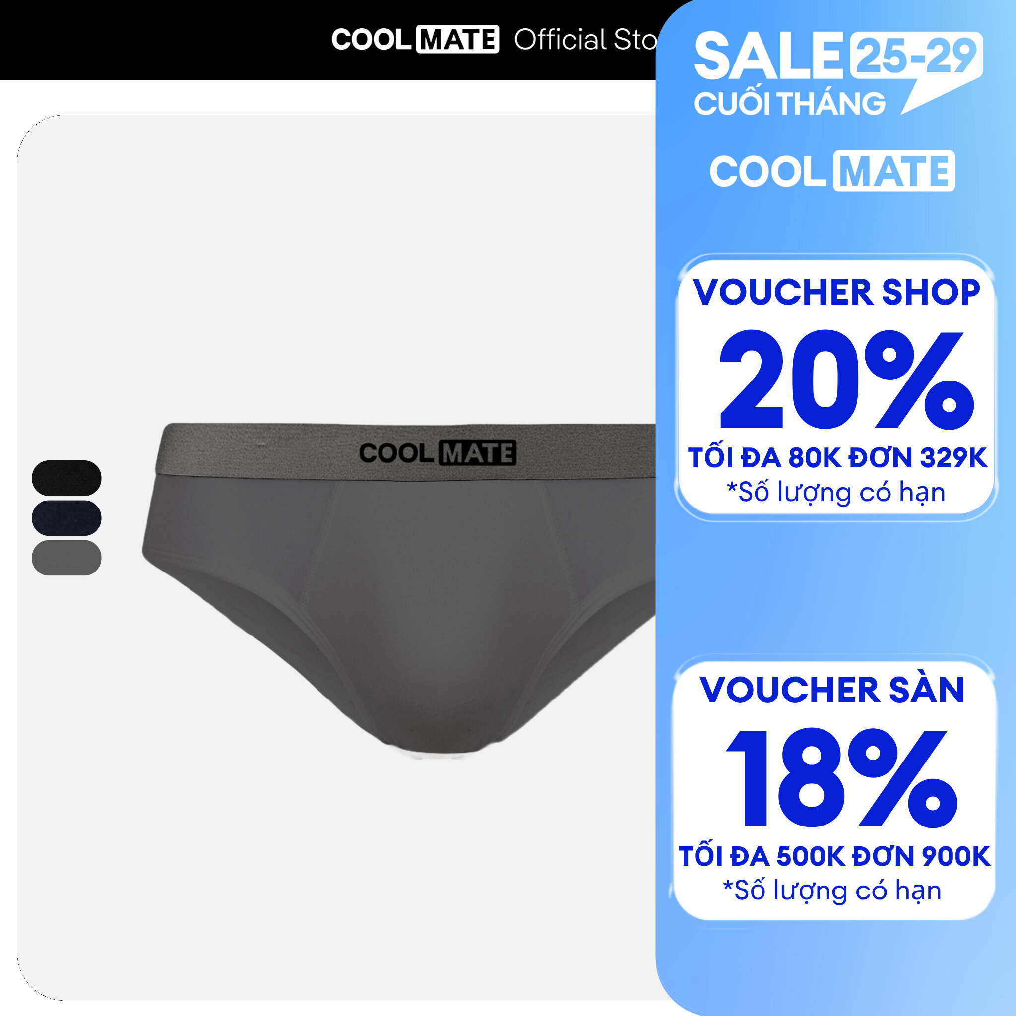 Quần lót nam Cotton Briefs Tam Giác 2024 Coolmate