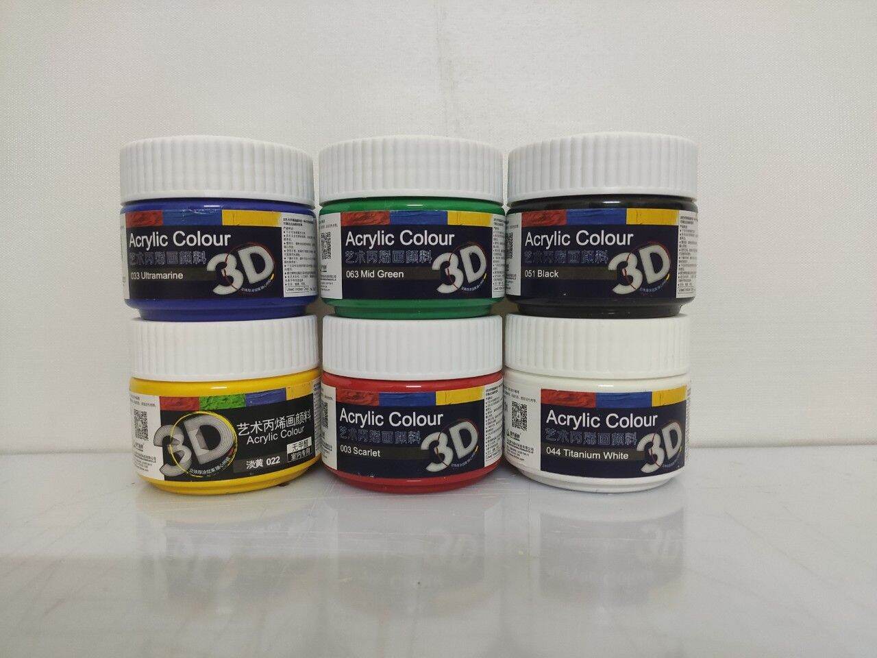 COMBO/BỘ 6 MÀU ACRYLIC 3D 100ML