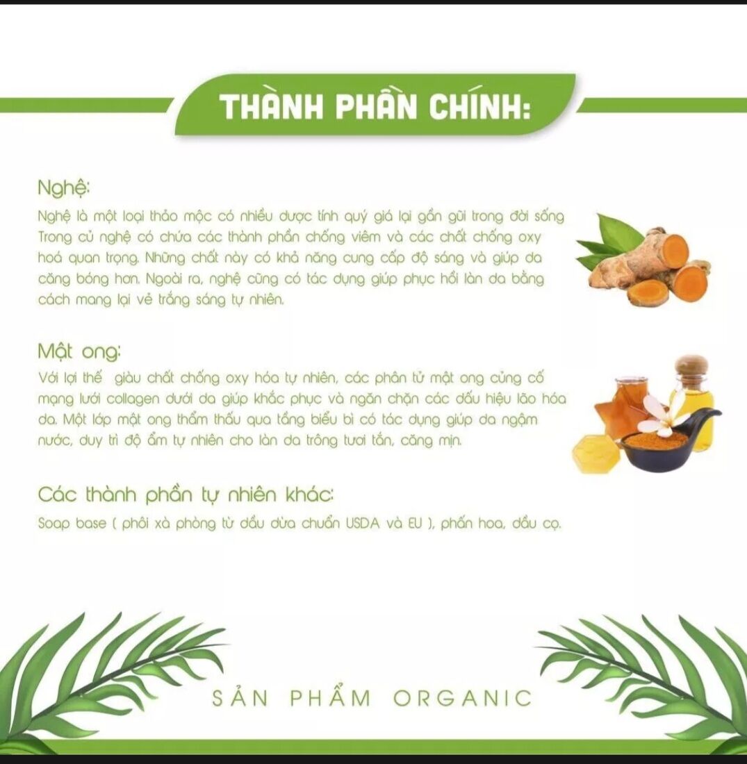 Xà Bông Thảo Dược Nghệ-Mật Ong
