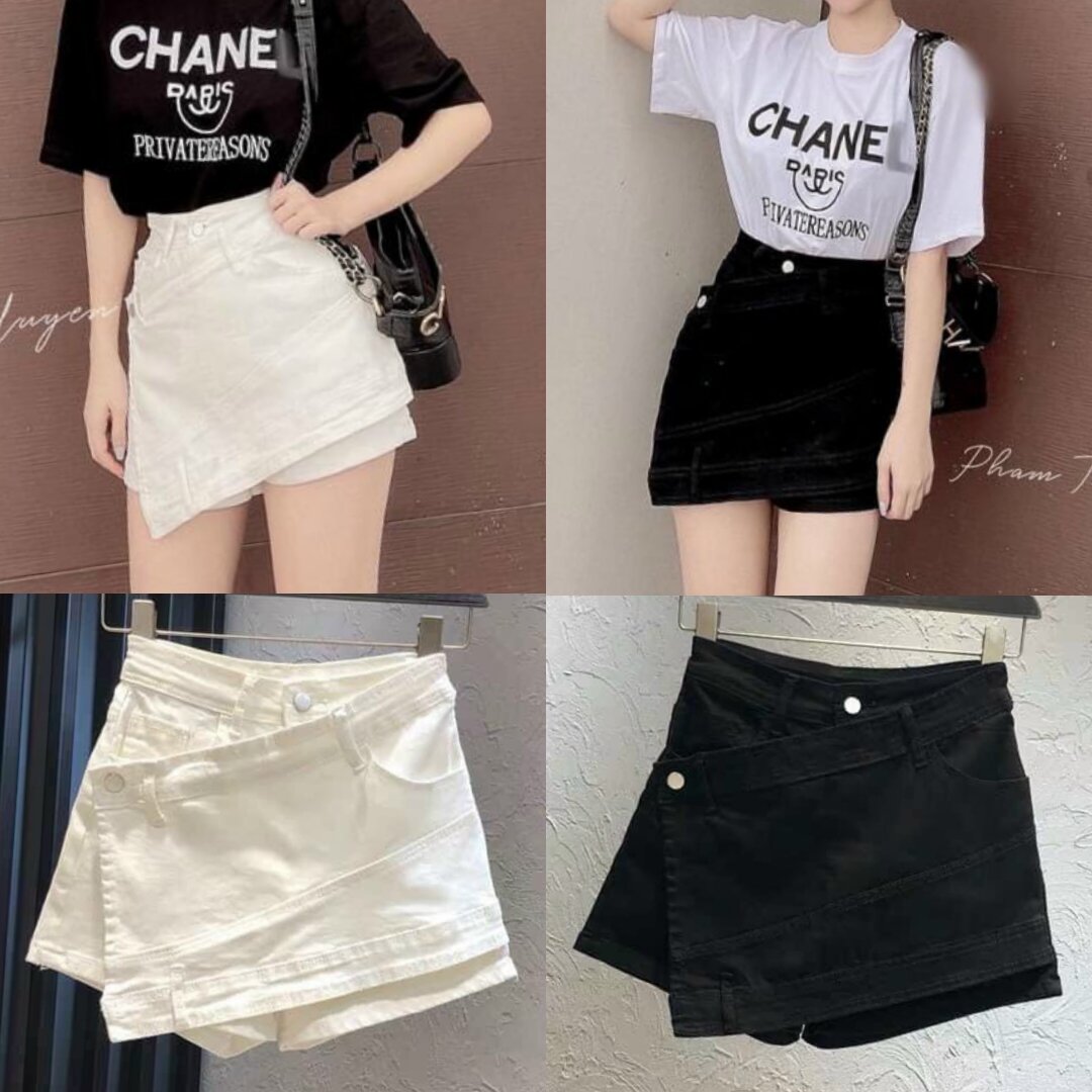 Quần Đắp Chéo Giả Váy  Vải Kaki