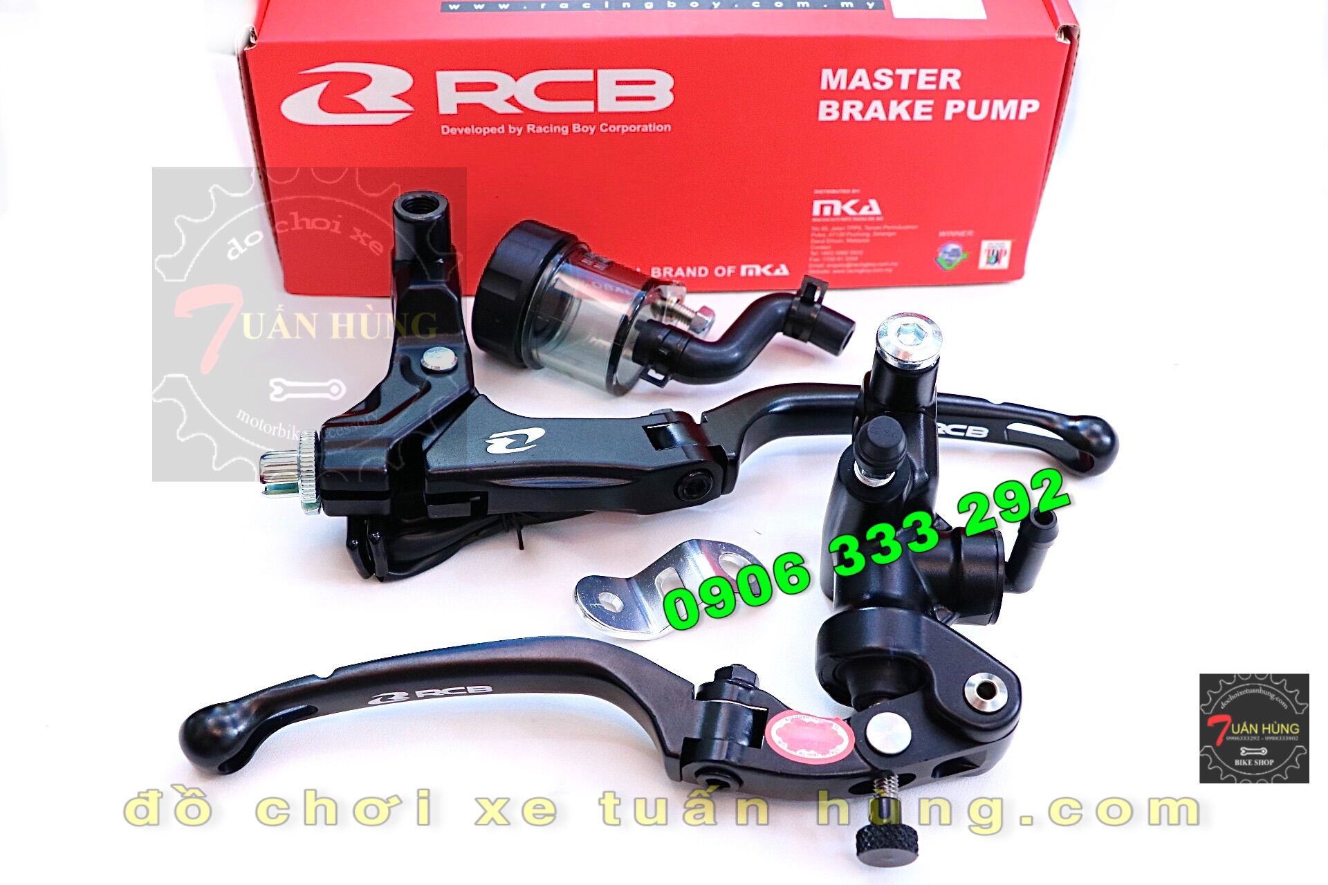 Tay thắng Rcb bình dầu rời 14mm + tay côn gắn các dòng xe máy