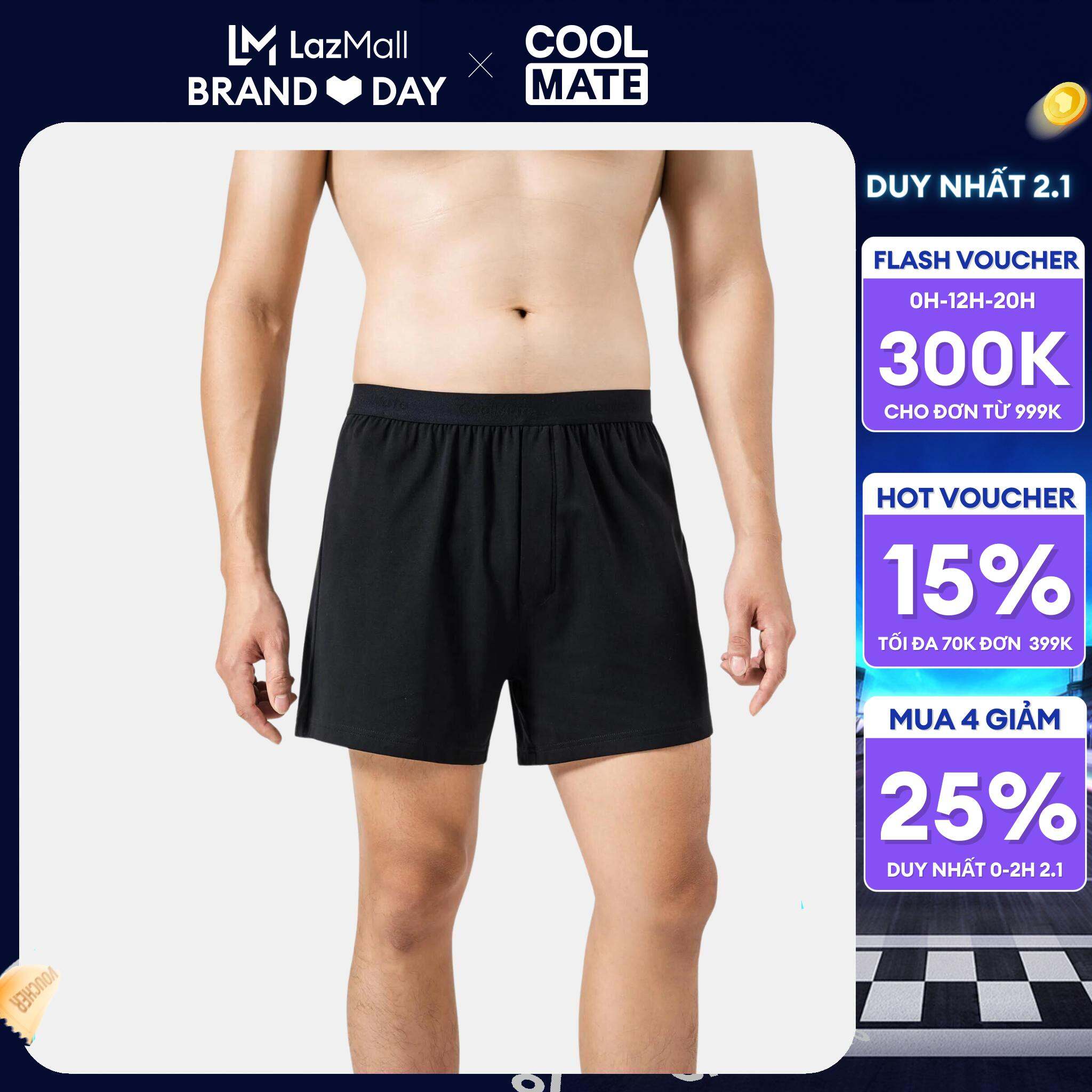 CHỈ 02H 2.1 MUA 4 GIẢM 25Quần nam Boxer Shorts Cotton Compact Thương hiệu Coolmate