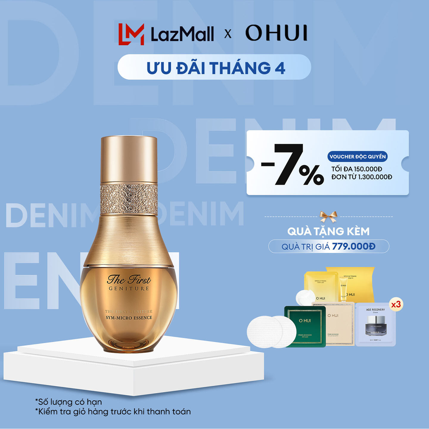 Tinh chất tăng cường tế bào gốc chống lão hóa toàn diện OHUI The First Sym-Micro Essence 20ml