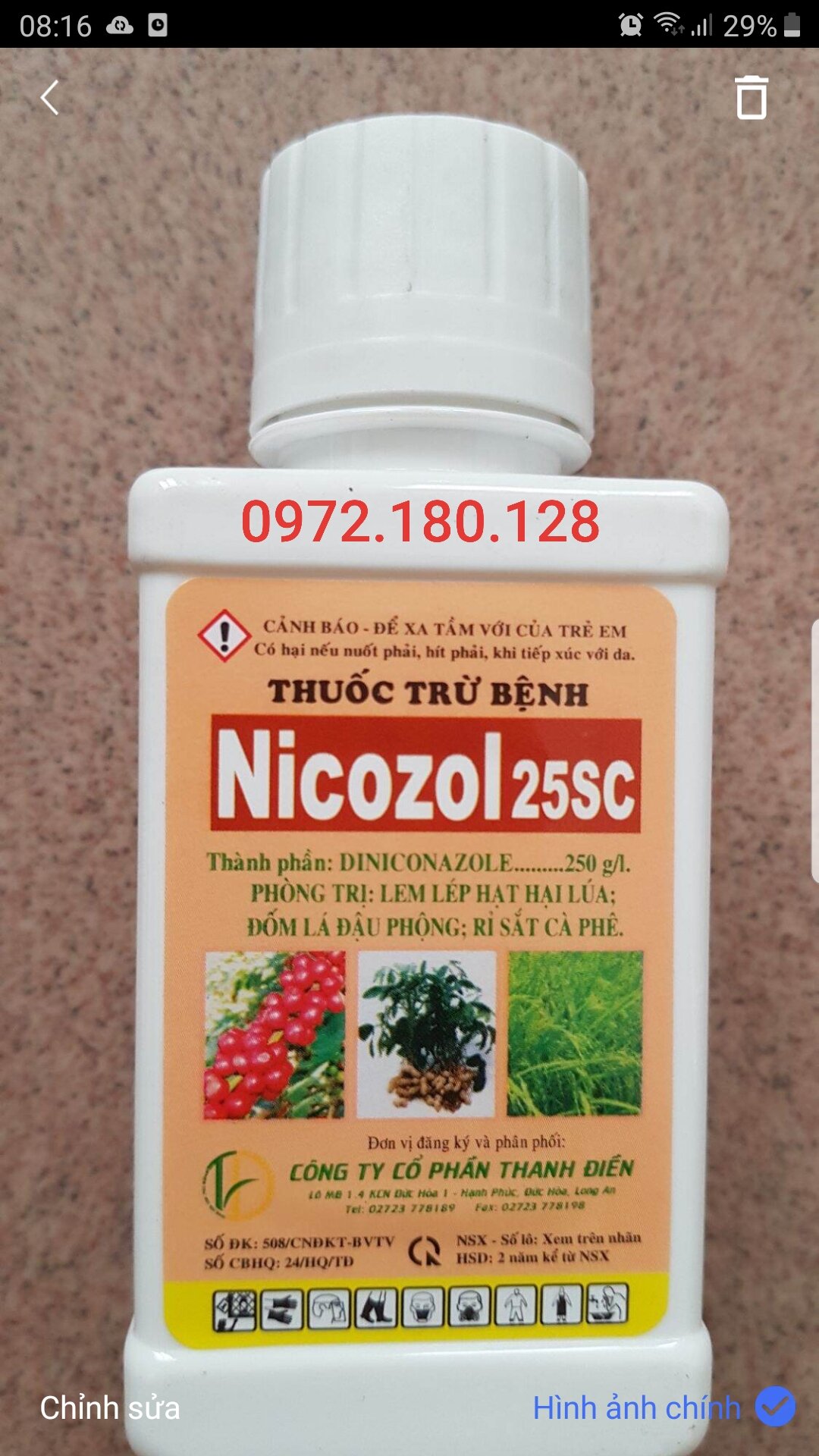 Thuốc trừ bệnh đốm lá, rỉ sắt cà phê NICOZOL 100ml