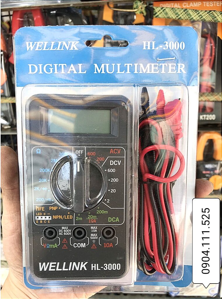 ĐỒNG HỒ VẠN NĂNG BỎ TÚI WELLINK HL-3000