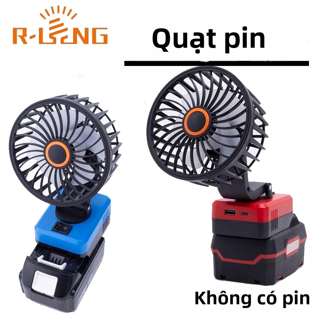 Quạt Điện Cầm Tay Cho Makita 18V/Lidl Parkside X20V Có Cổng USB Type-C Quạt Điều Chỉnh Được Dùng Trong Xưởng, Công Trường Để Làm Mát Bằng Pin Lithium Giá 322,000 Đồng*Miễn phí vận chuyển
