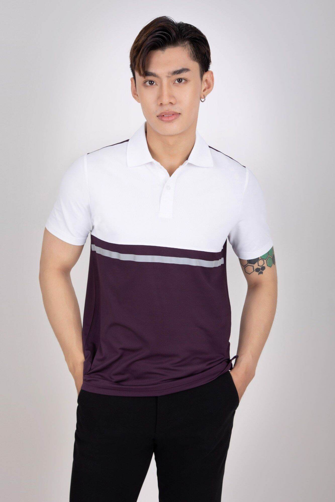 Áo Polo sọc ngang cao cấp