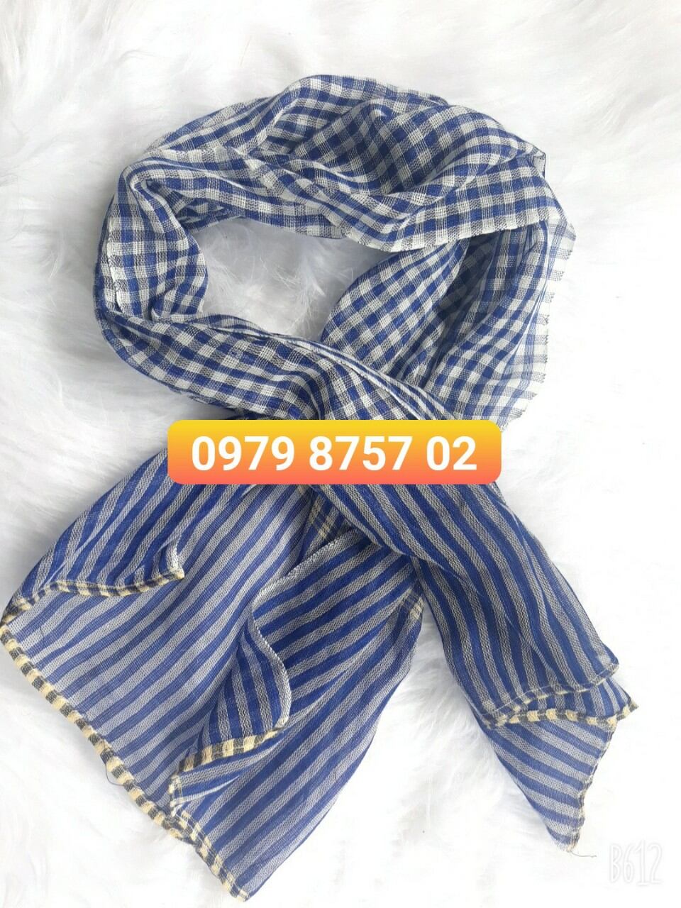 Khăn rằn 80cmx 1m7  MÀU XANH