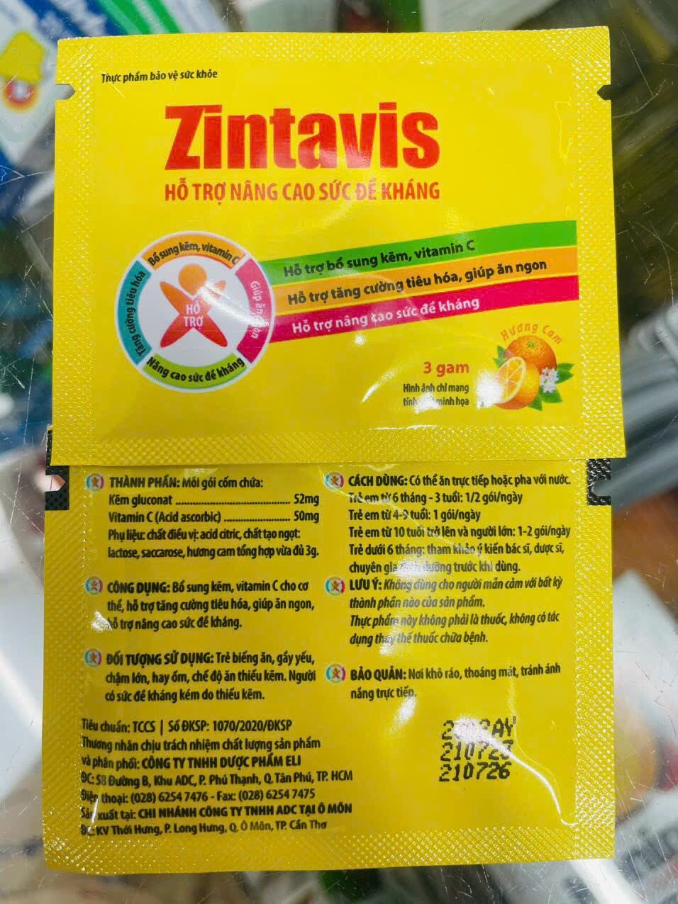 Zintavis - Cốm ZinC bổ sung vitamin