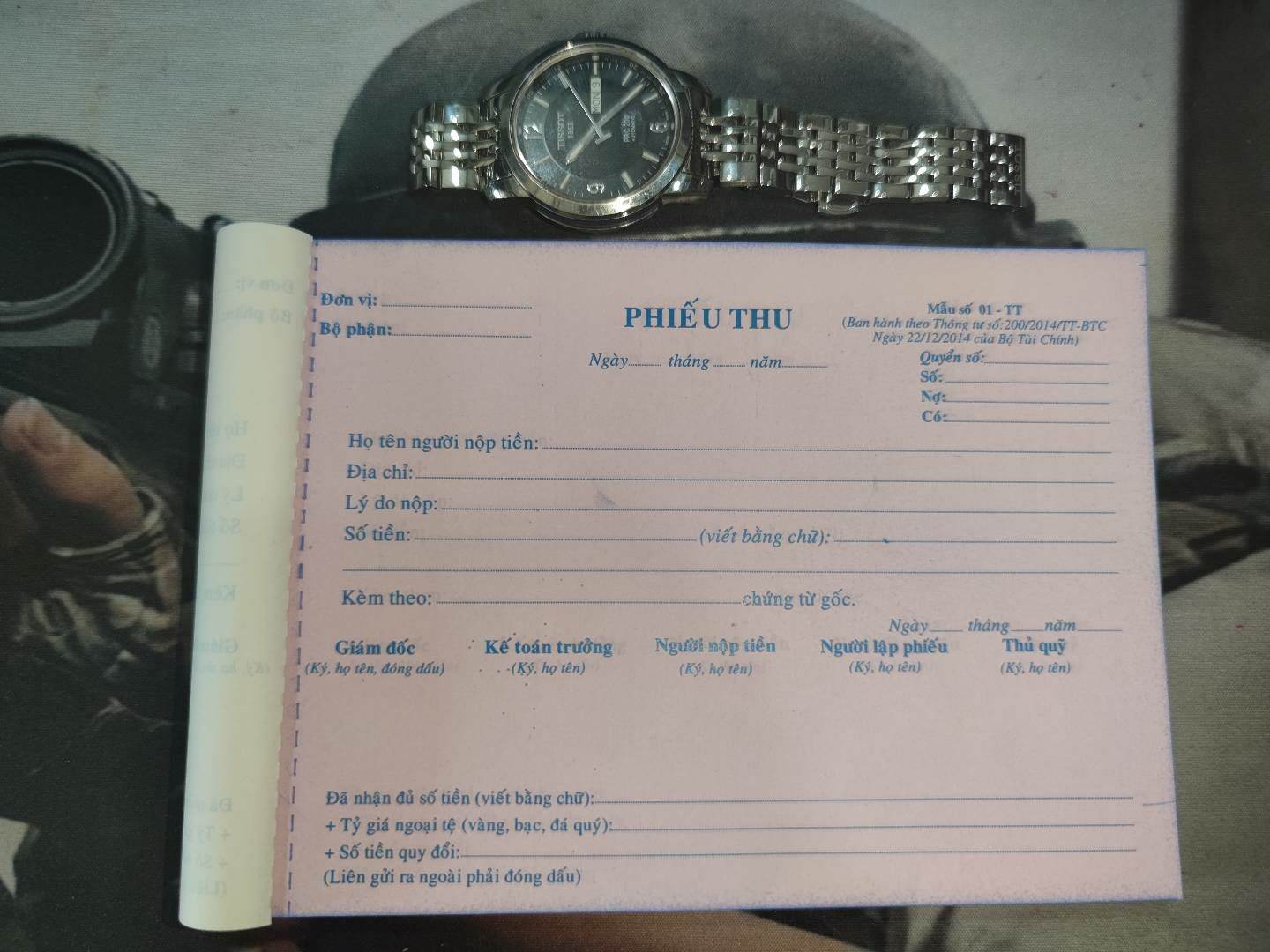 [HCM]Combo 5 quyển Phiếu Thu : 1/2/3 liên