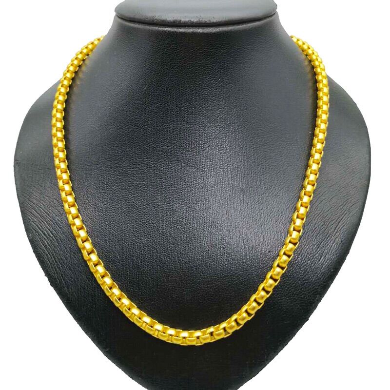 Dây chuyền nam kiểu xích 6li mạ vàng 24k cao cấp dây dài 60cm