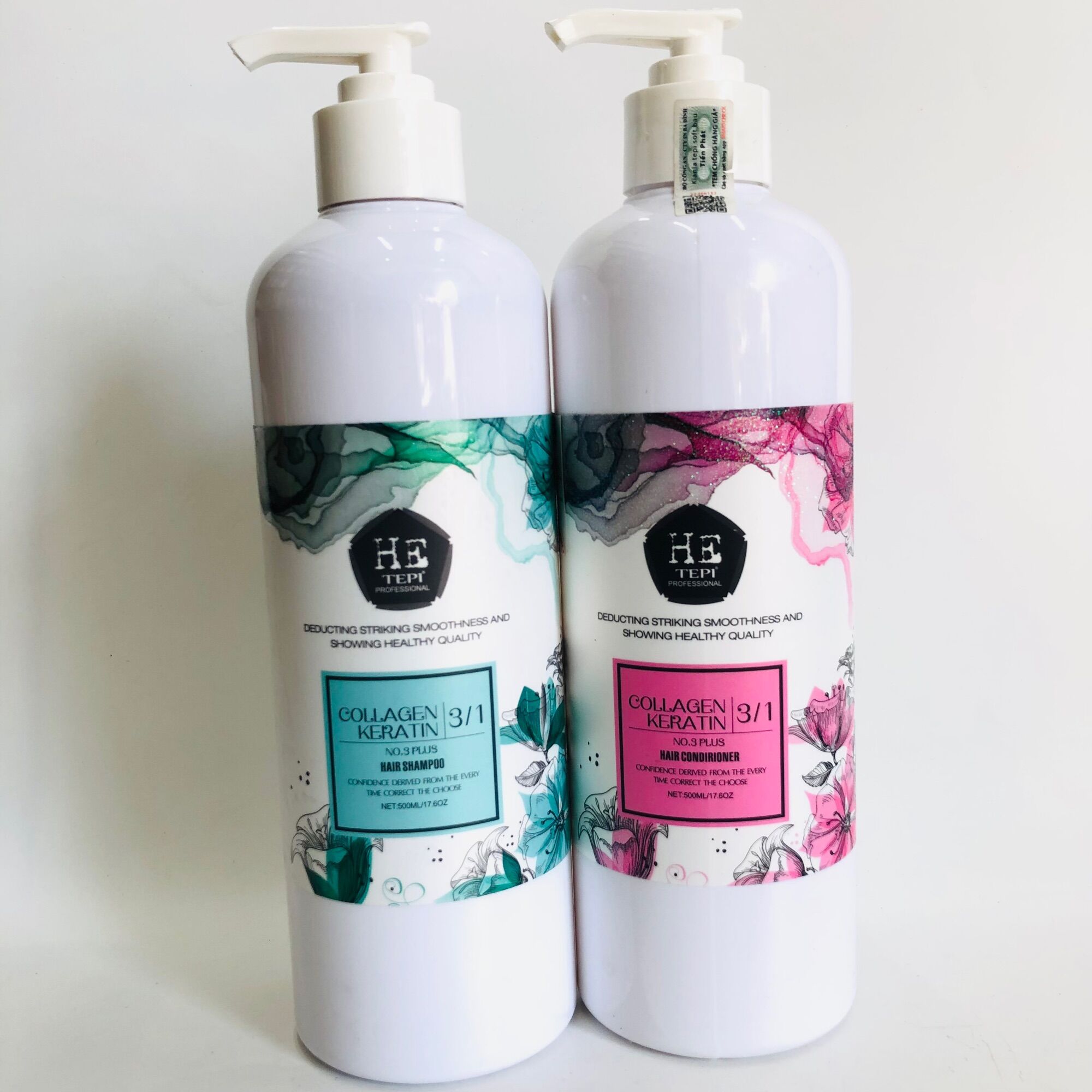 Cặp dầu gội xả tái sinh tóc HE Tepi 1000ml*2