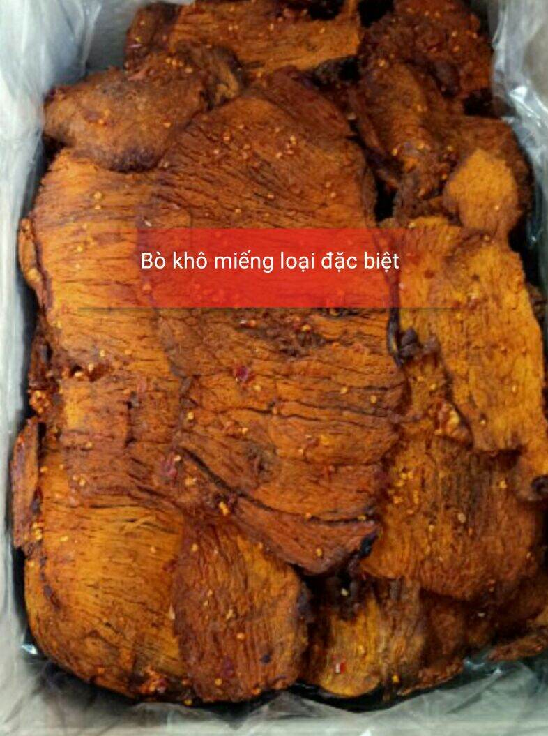 Bò khô miếng đặc biệt 100% bò k pha