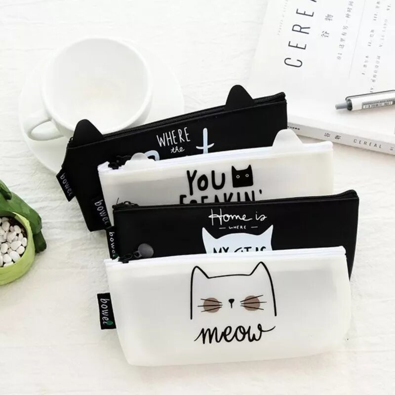 Bóp viết hình Meow bằng nhựa mềm Silicon