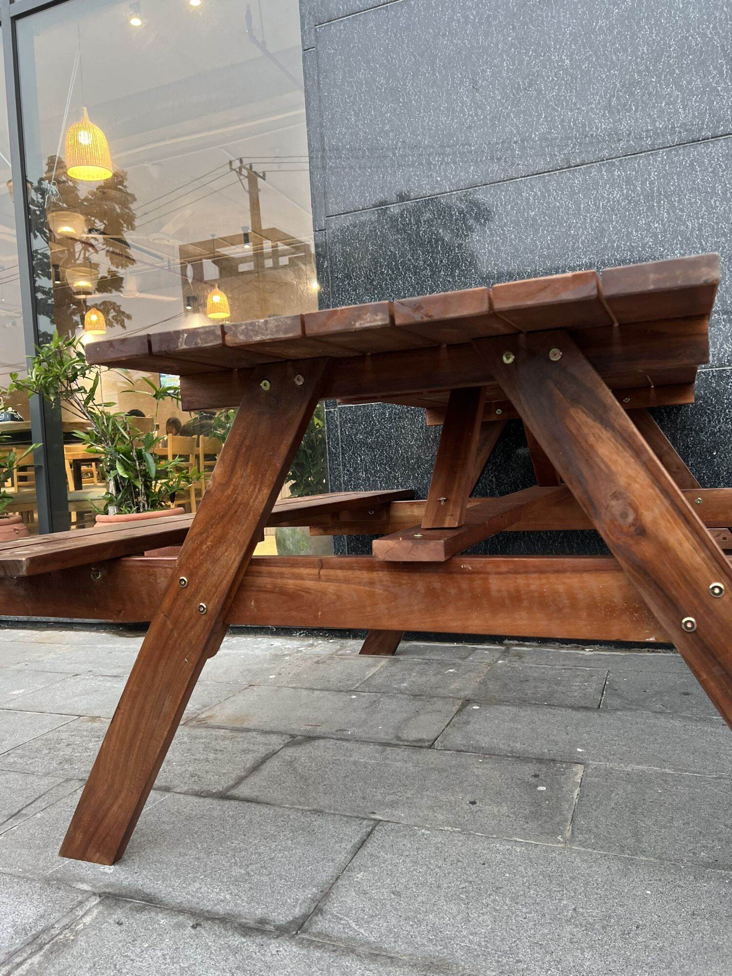 Ghế chữ A ngoài trời, ghế liền bàn (Nếu phí ship cao hãy nhắn tin cho shop)