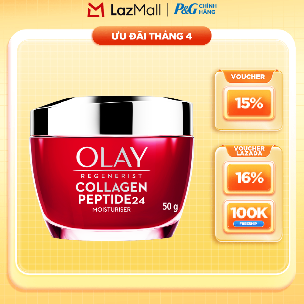 Kem Dưỡng Ban Ngày OLAY COLLAGEN Peptide 24 Căng Mướt, Sáng Khỏe  Phục Hồi Dấu Hiệu Lão Hóa Hũ 50G