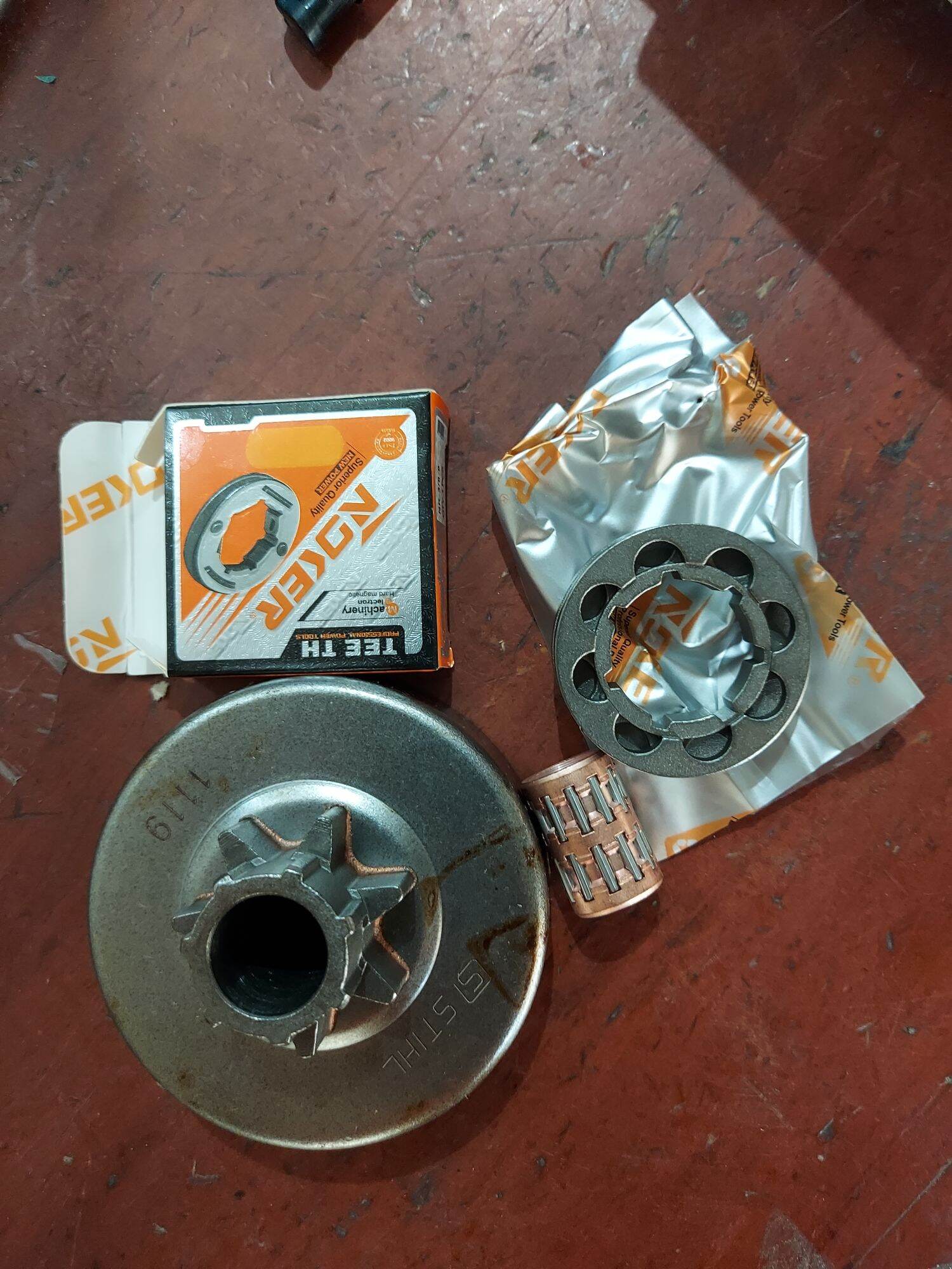 Bộ chén nhông( chuông) máy cưa ms381 Stihl Ảnh thật 100%