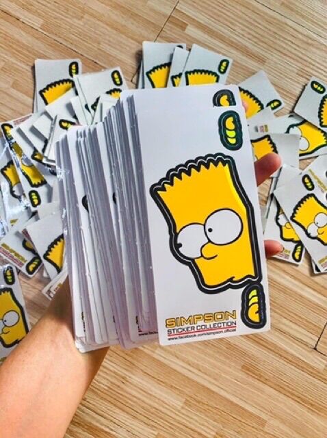 Sticker vàng lấp ló dán điện thoạt cute