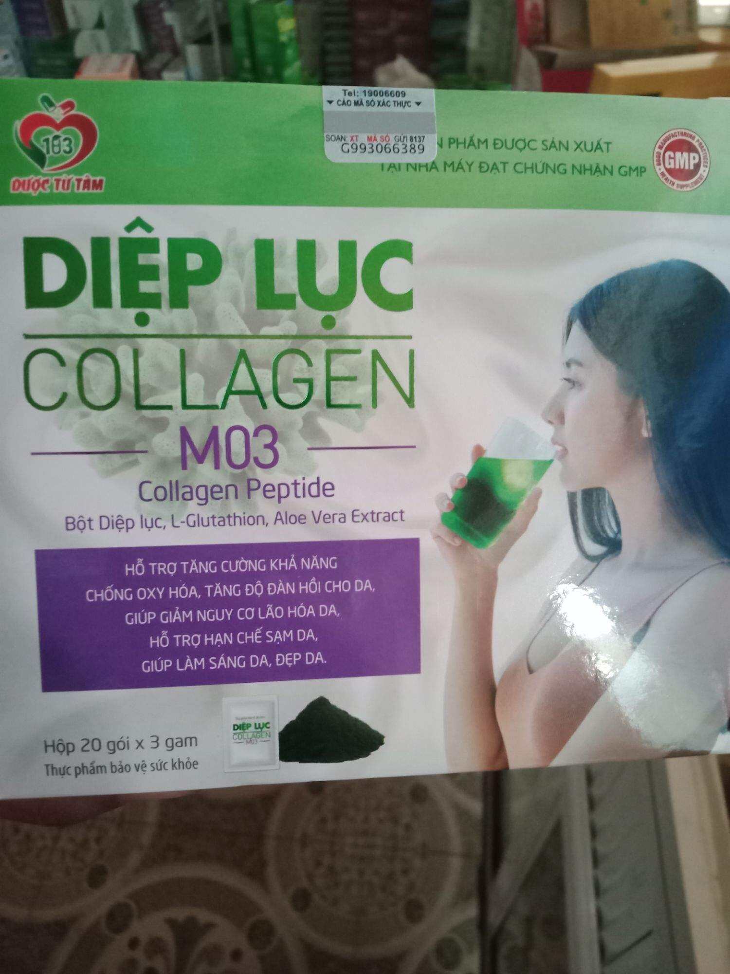 Trà colagen Diệp Lục