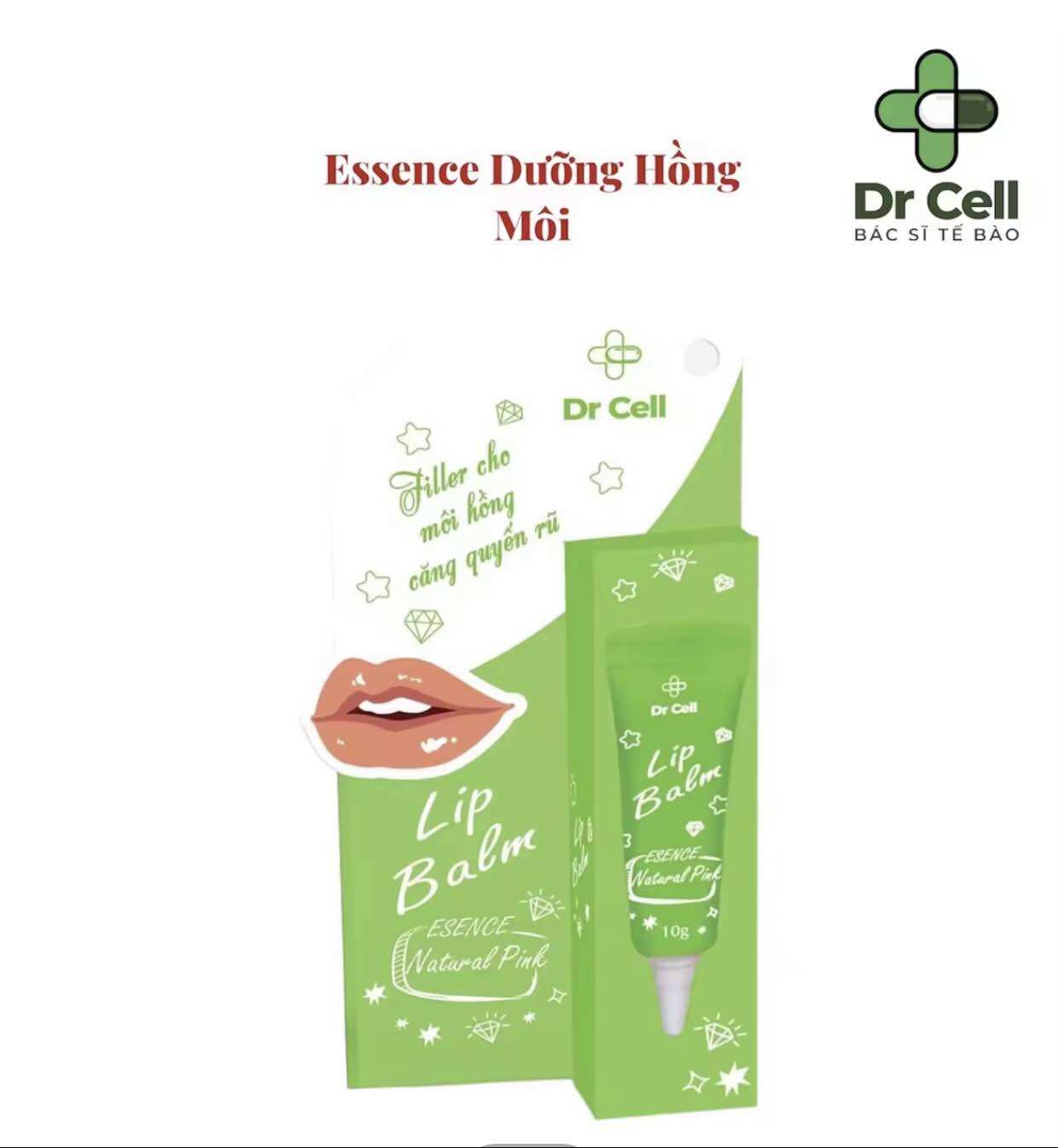 Essene dưỡng hồng căng mộng môi dr cell giúp đôi môi xinh đẹp tươi tắn như sao hàn
