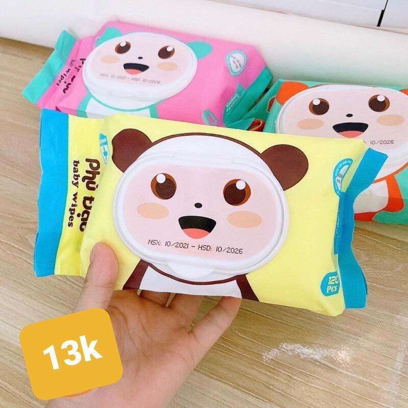 khăn ướt phú đạt 120 tờ không mùi