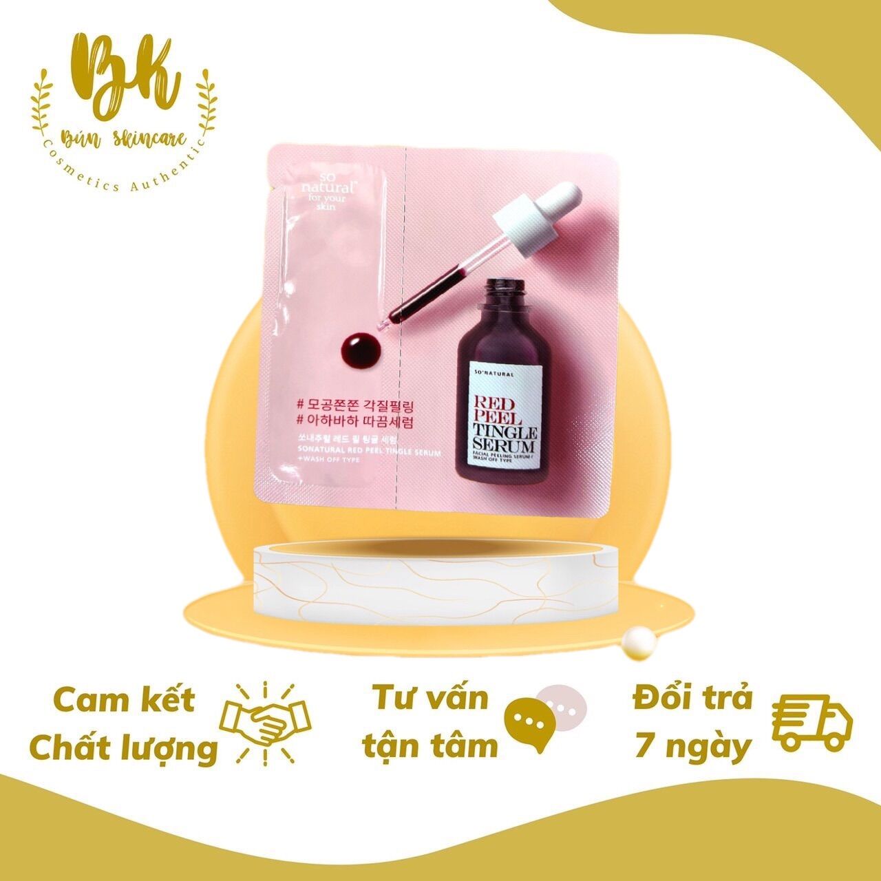 Combo 5 Gói Tinh Chất Red Peel Tingle Serum Sample Dạng Gói So Natural