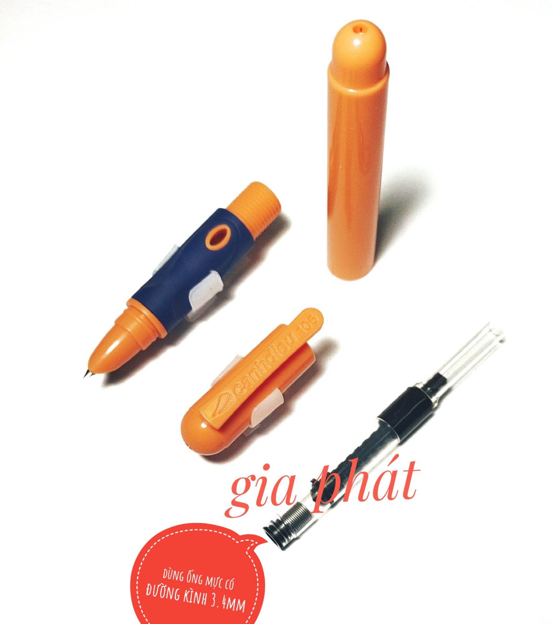 Bút cánh diều 106 Bút luyện chữ đẹp bút mực ngòi kim tinh êm trơn, siêu bền cho bé lớp 1-5 bút học sinh cố định cách cầm nắm