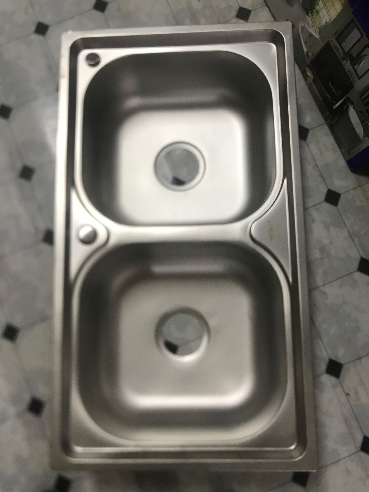 Chậu rửa bát 2 hố inox 78x43x18