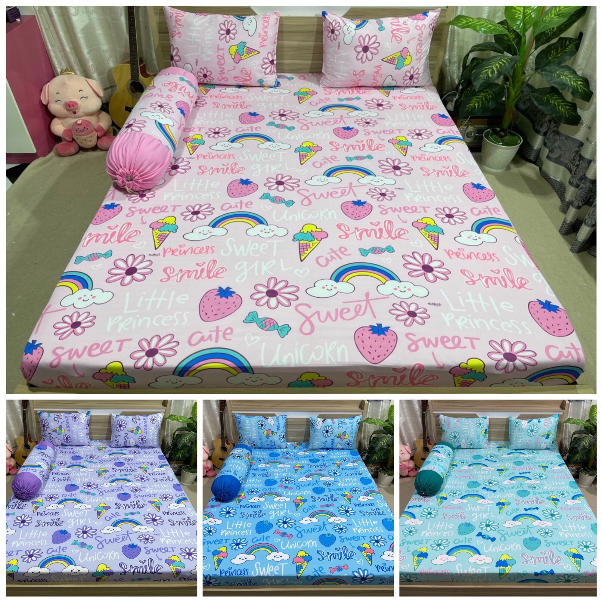 Bộ drap ga thun Hàn quốc mẫu mới