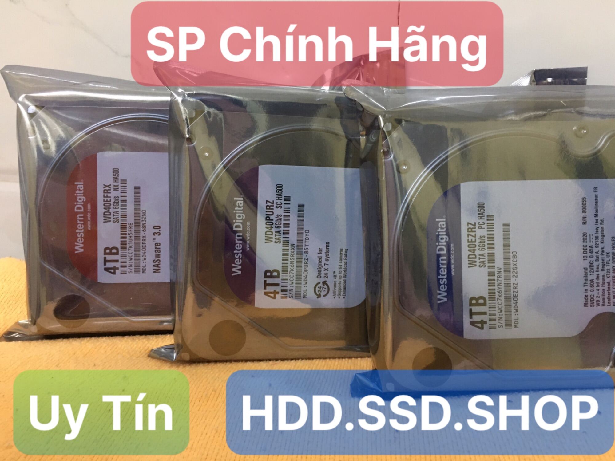 Bảng giá Ổ cứng HDD 4T ( 4TB ), 3TB, 2TB, 1TB, 500GB, 250GB chuyên dụng Phong Vũ