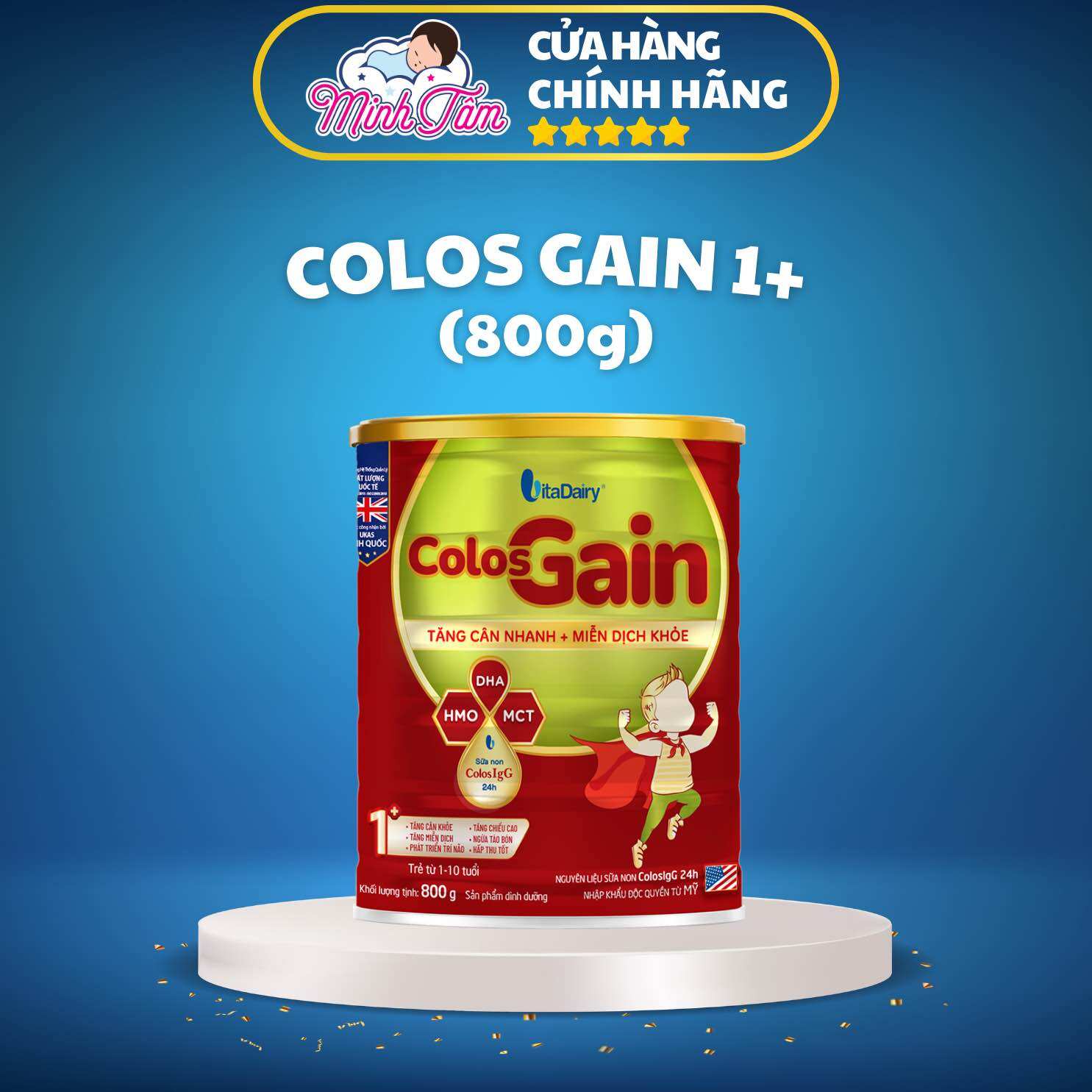 Sữa bột colos gain 1+