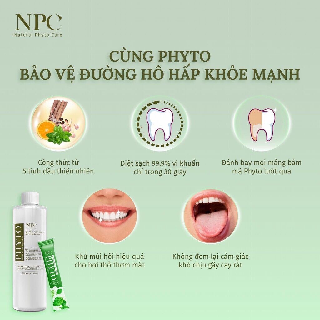 [SP CHÍNH HÃNG] NƯỚC SÚC MIỆNG THẢO DƯỢC PHYTO 250ML - 500ML