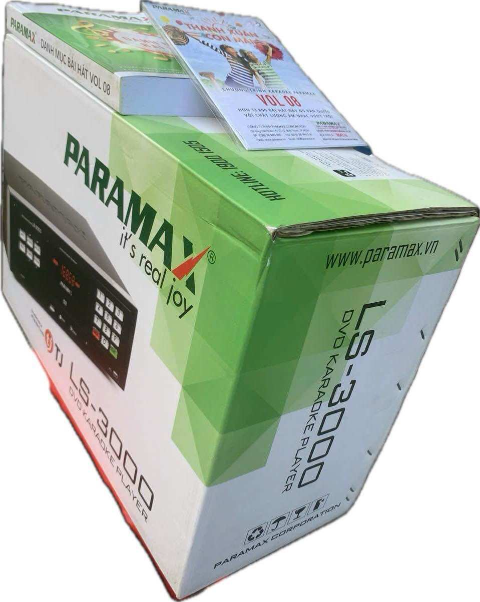 Đầu karaoke dvd paramax wifi-direct ls-3000 + đĩa karaoke vi tính vol mới nhất, sách list nhạc
