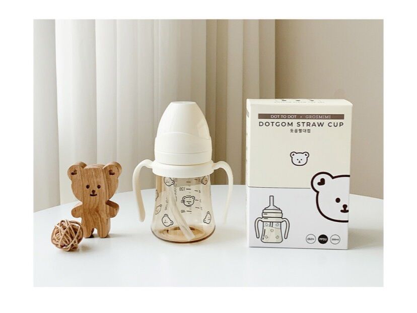 Bình sữa - Bình hút Dot to dot Gấu Hàn Quốc 200ml cho bé