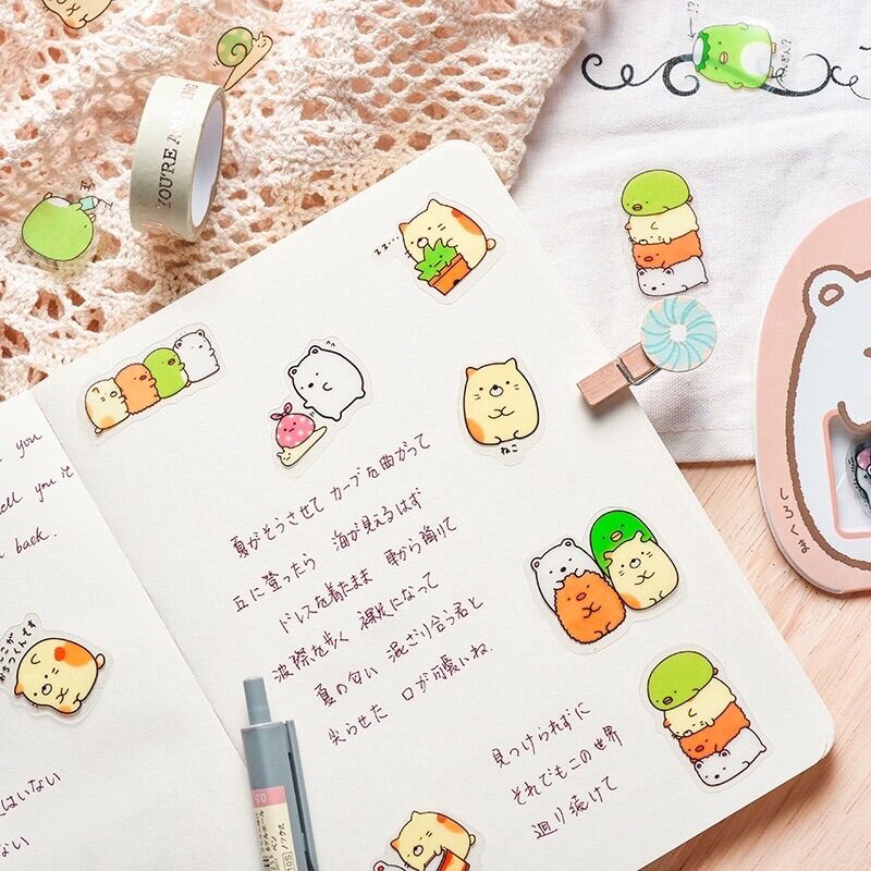 Sticker molang Hàn Quốc trang trí sổ lưu niệm