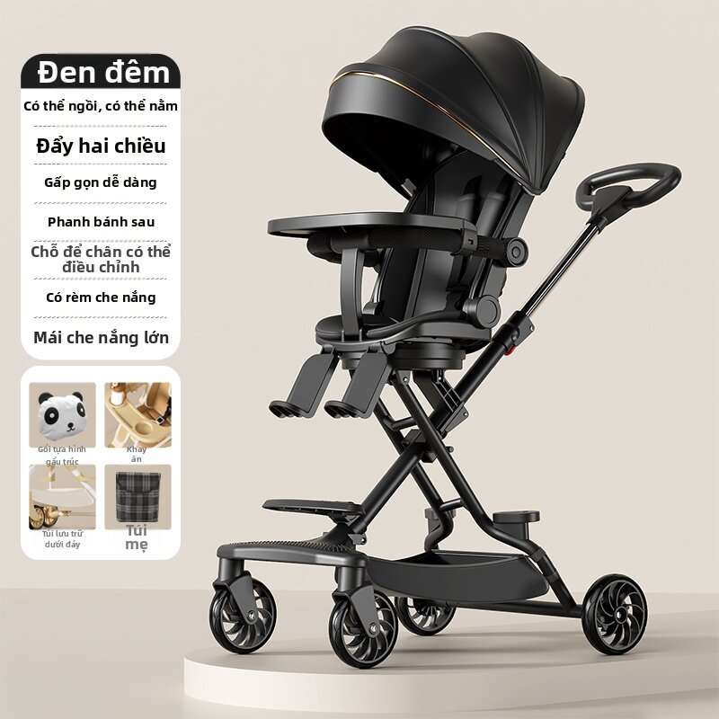 High View Lightweight Foldable Sit-Lie-Swivel Stroller - 5
