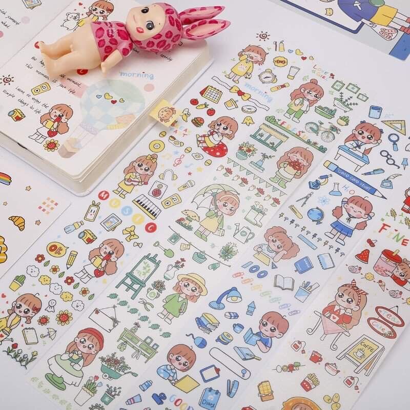 Miếng Dán Sticker Hình Cô Gái Cực Yêu