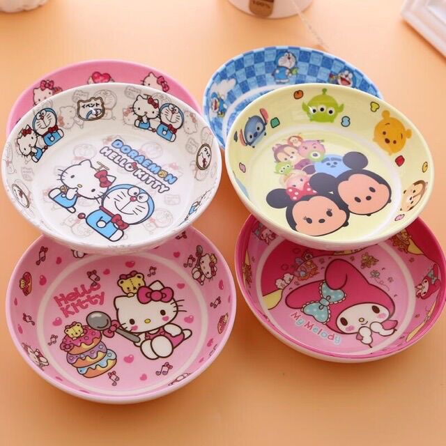 Dĩa mini lòng sâu Hello Kitty - Doremon Doraemon